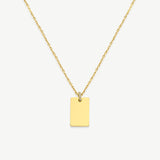 Engravable Pavé Pendant Necklace